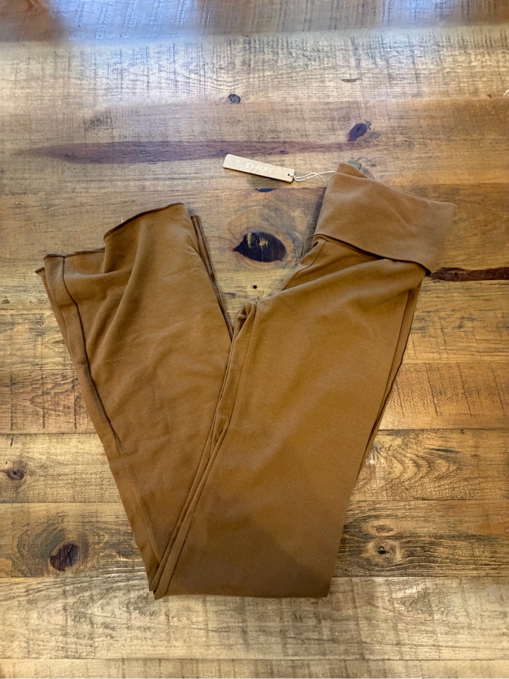 SKIMS Wide-Leg Foldover Waist Pants - Brown